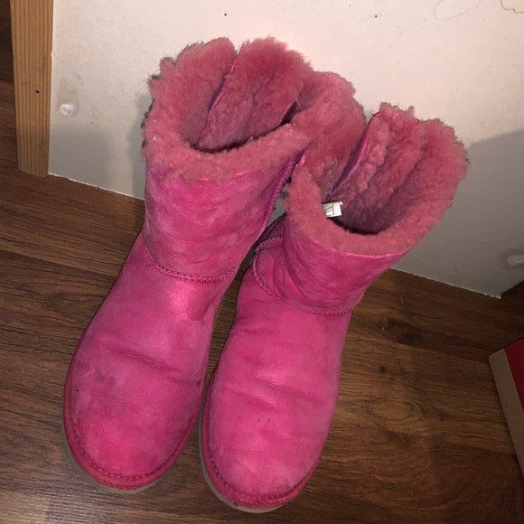 UGG Shoes - Pink Bailey Bow Ugg Boots